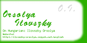 orsolya ilovszky business card
